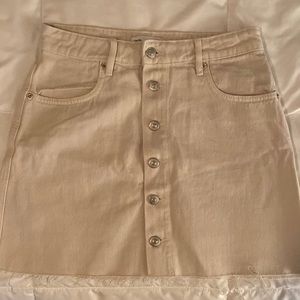 Zara beige jean skirt size small
